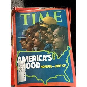 Lot of 13 Vintage Time Magazines 1948 - 1977 All  In tacked Canada And US